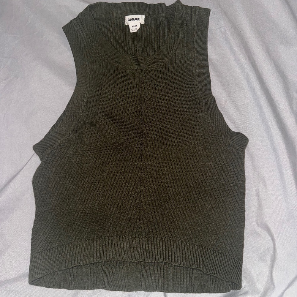Garage Women's Green Knit Crop-top
